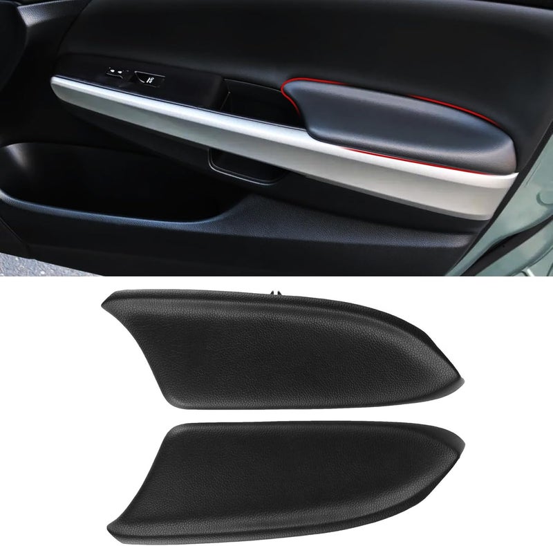 APESER Compatible with Honda Accord Door Panel Armrest Lids Cover 2008-2012,2 Pcs PU Leather Front Inner Door Panel Armrest Cover Replace for Accord EX/EX-L/LX/LX-P/SE(Black)(NOT Fit for Coupe Model) - Image 1